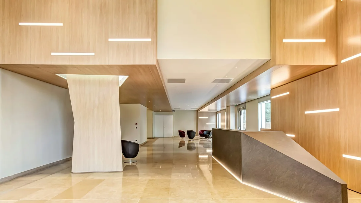 Modern enterprise office interior representing the scale and standards Unilogik works to